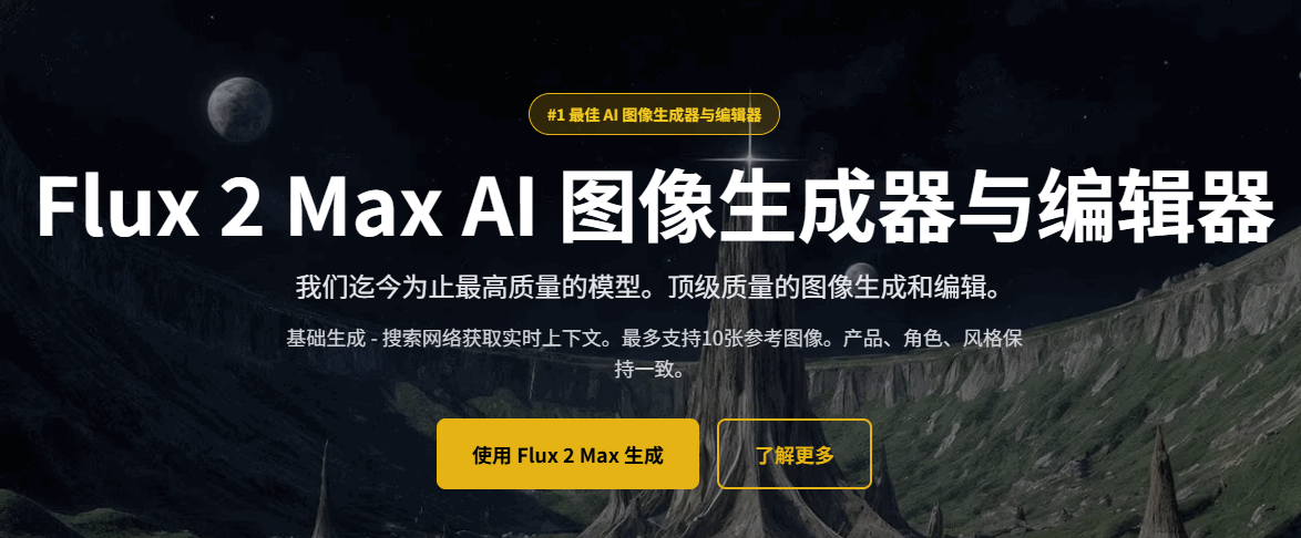 FLUX.2 Max 网站截图预览