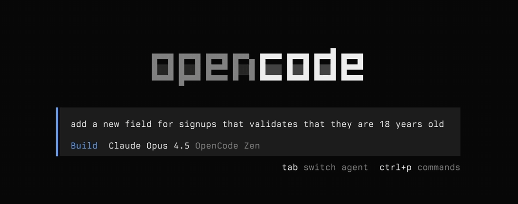 OpenCode 网站截图预览
