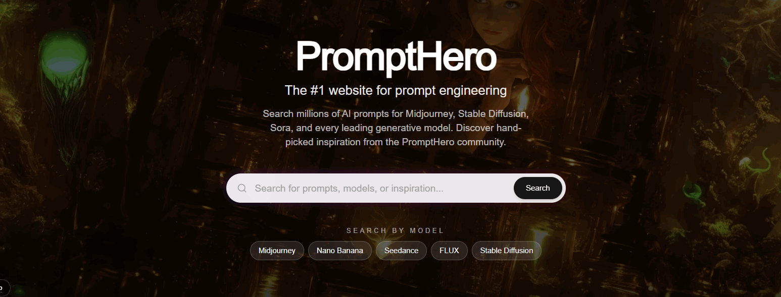 PromptHero 网站截图预览