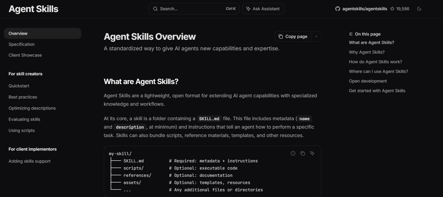 AgentSkills 网站截图预览