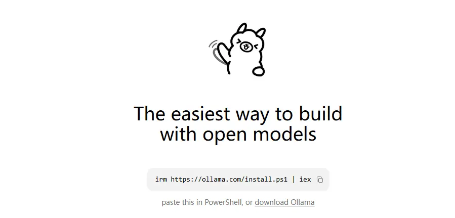Ollama 网站截图预览