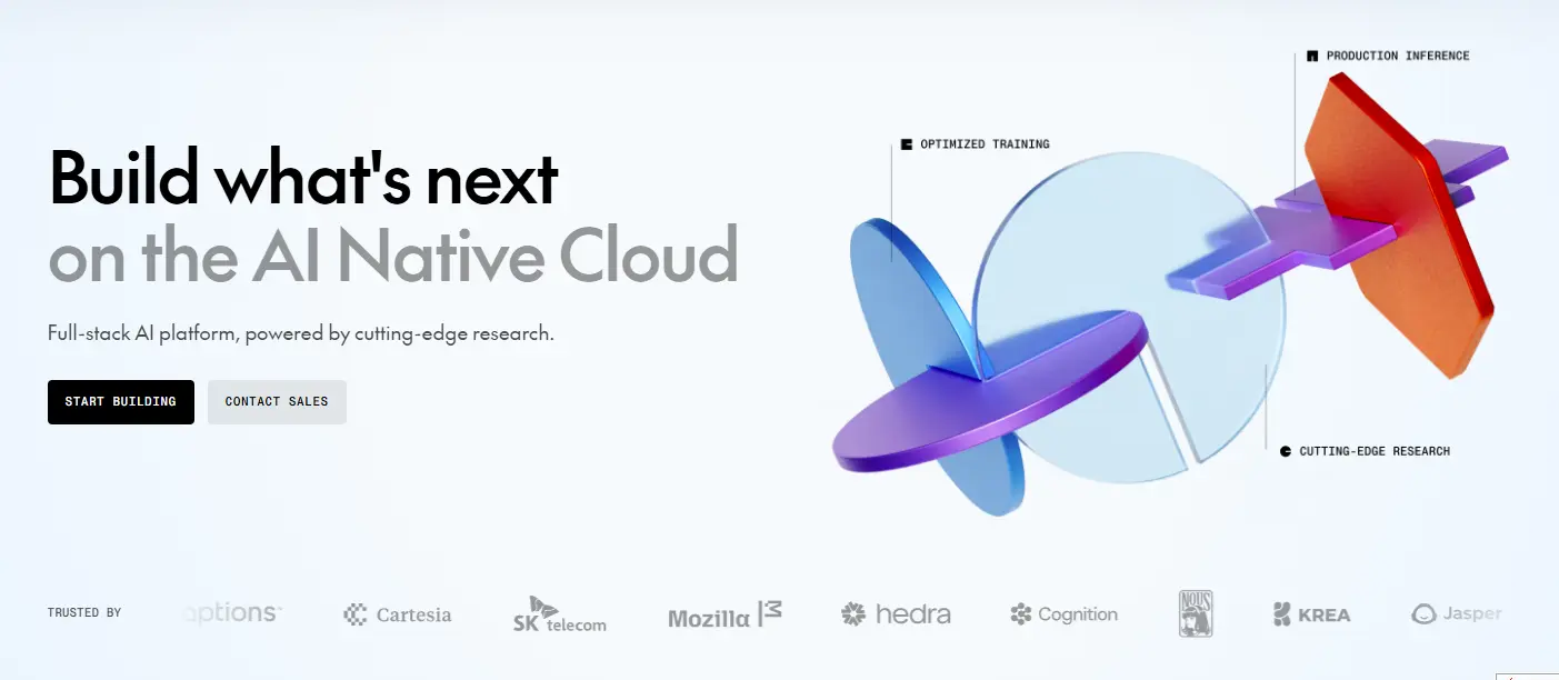 Together AI 网站截图预览