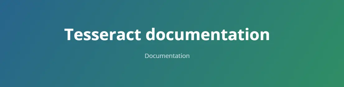 Tesseract OCR 网站截图预览