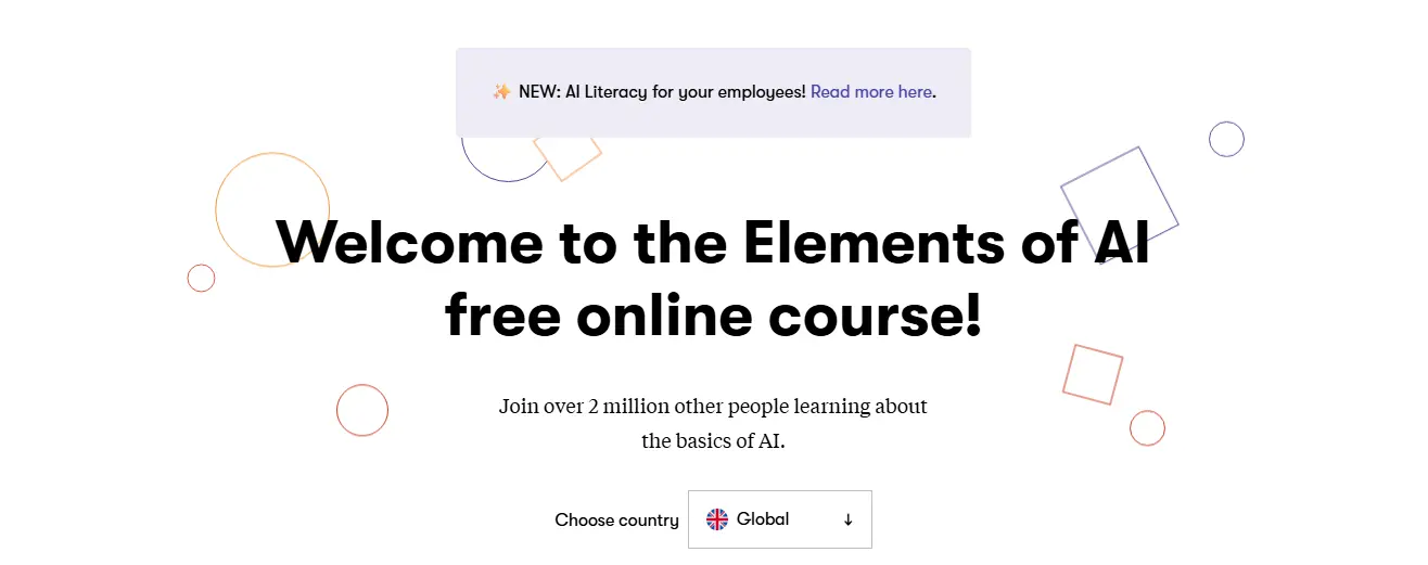Elements of AI 网站截图预览